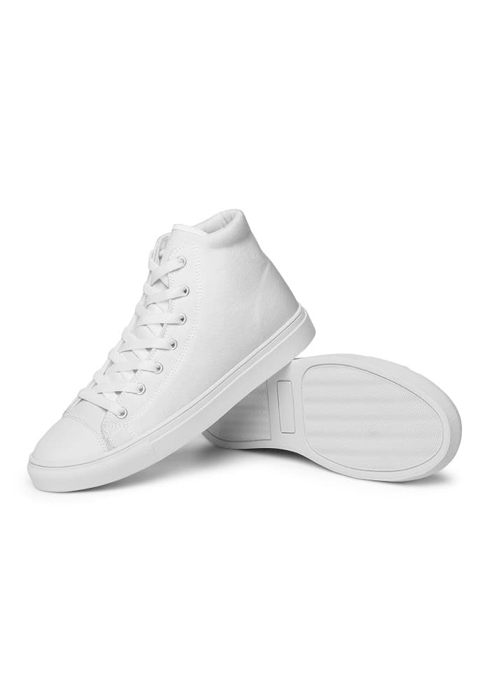 Women's High Top Canvas Shoes — White