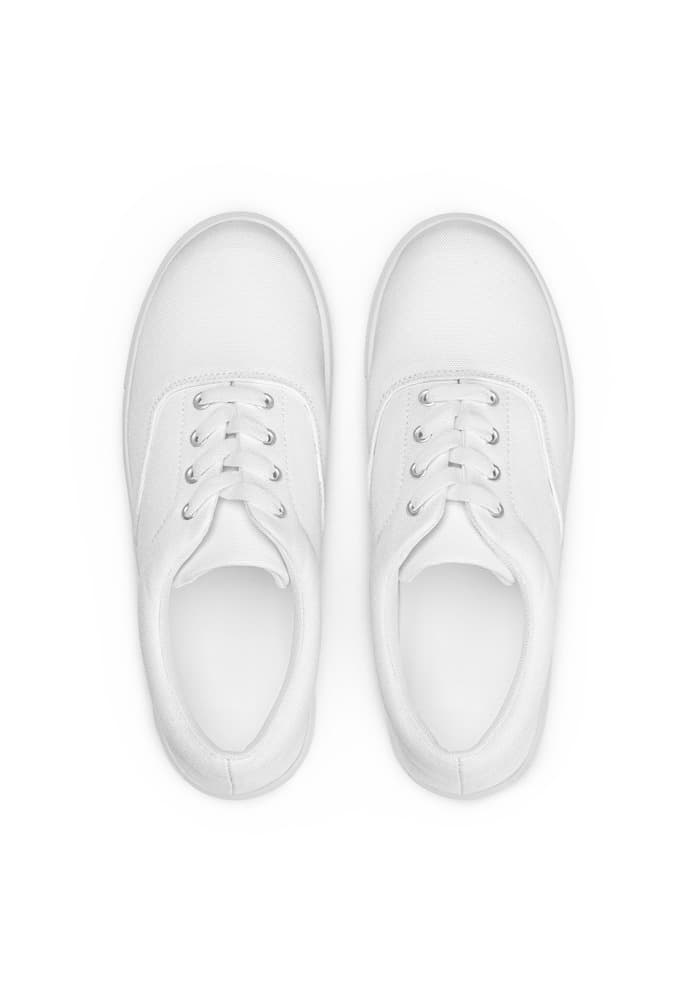 Women's Lace-Up Canvas Shoes — White
